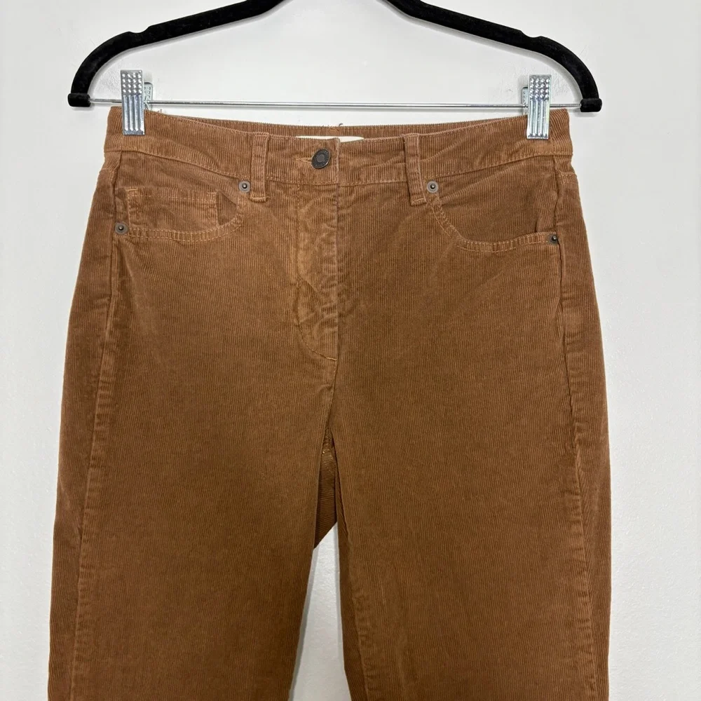 Nili Lotan Bradford Pant Corduroy Ankle Length Stretch In Chestnut Brown Size 2 - Picture 6 of 10
